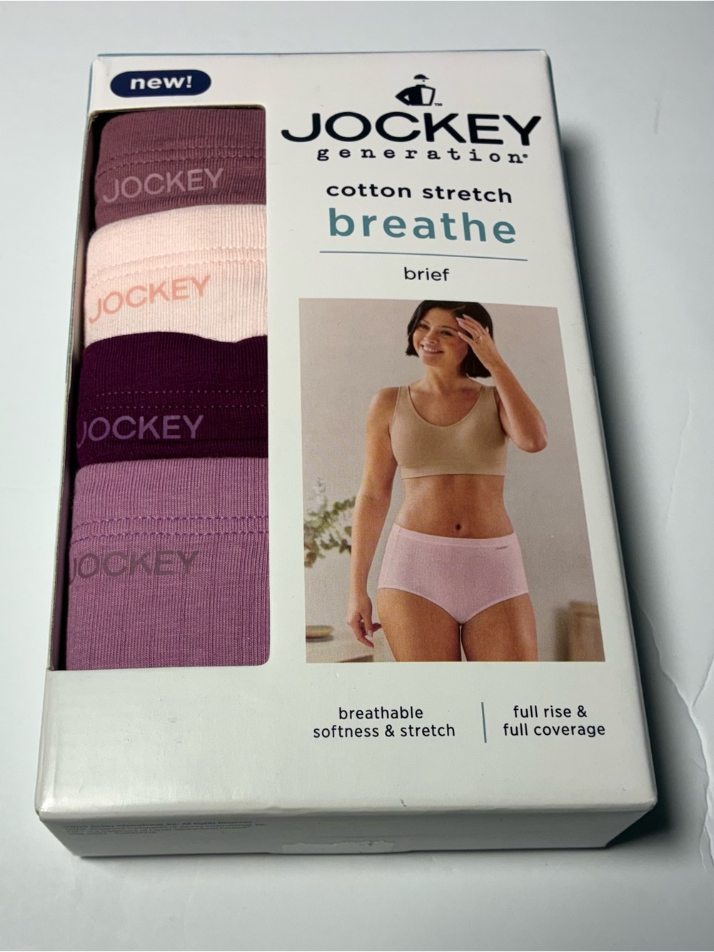 NWT Jockey Generation Cotton Stretch Breathe Brief 4-Pack Size L